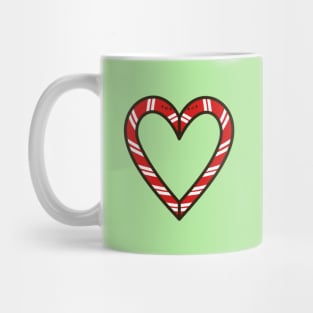 Cute candy cane heart Mug